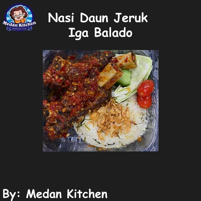 Nasi Daun Jeruk Iga Balado